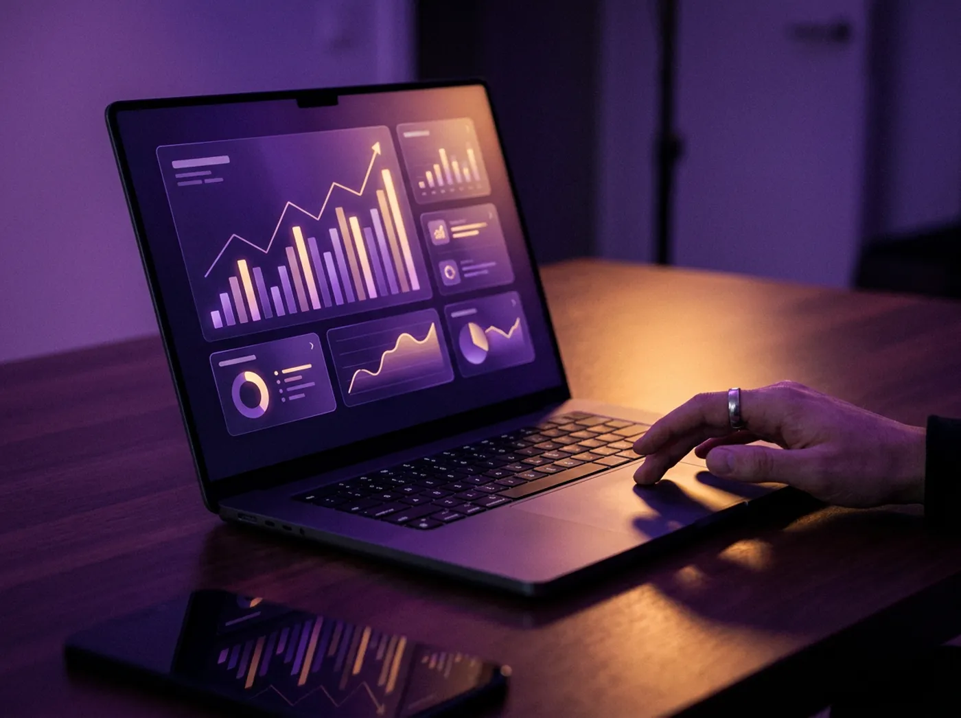 Tela com dashboard de anúncios do Google, exibindo métricas e gráficos de desempenho, representando tráfego pago gerenciado pela Birdclick.